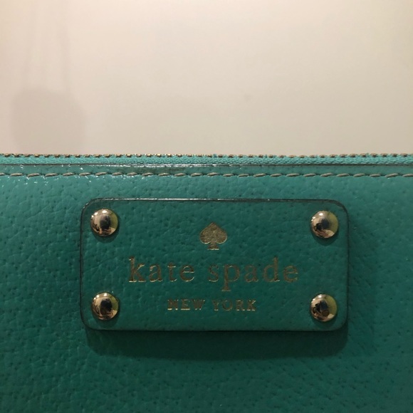 Turquoise Kate spade wallet large - Picture 2 of 8